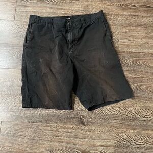 Black Hurley Faded Shorts